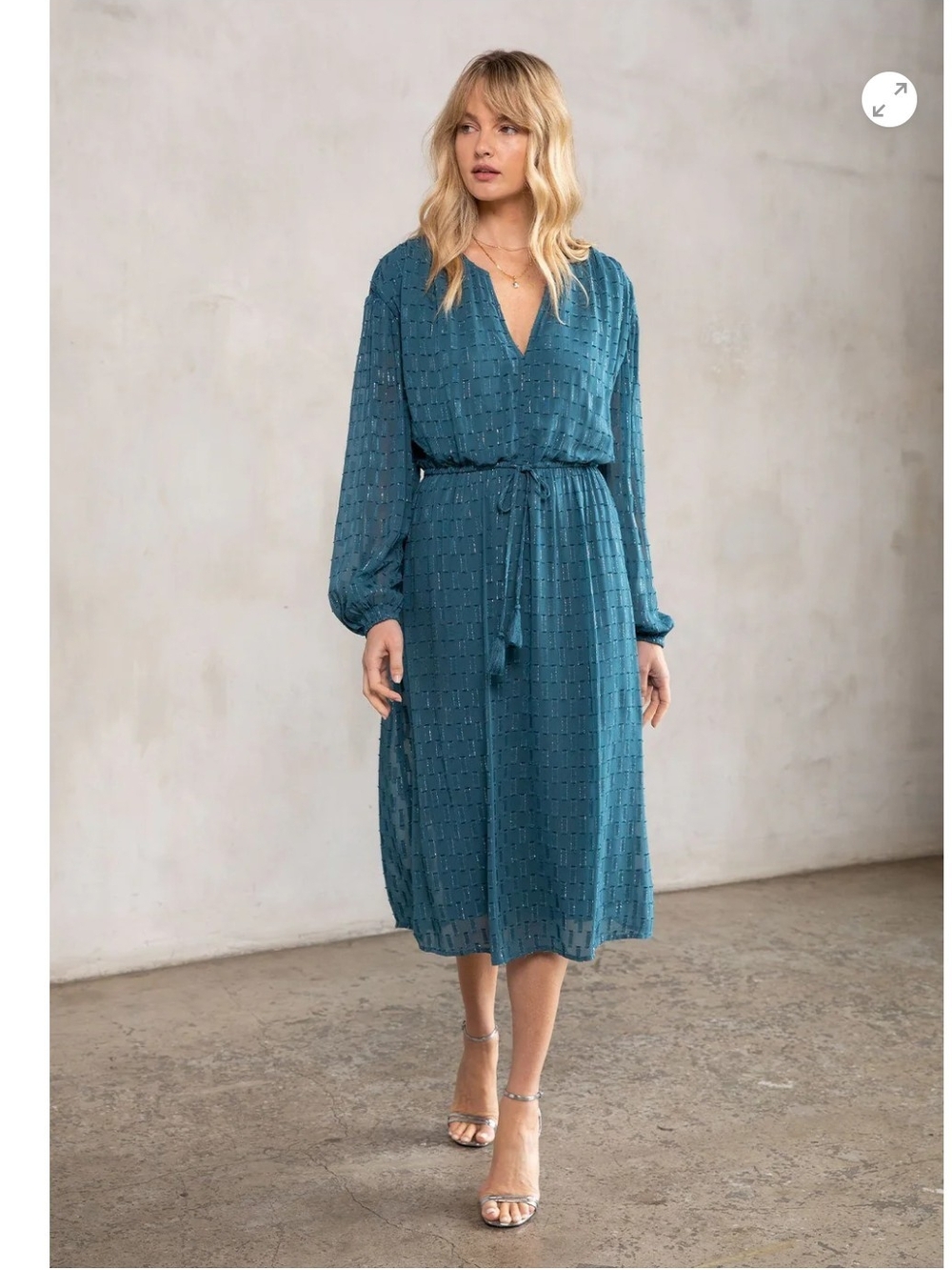 Lovestitch Disco Magic Chiffon Midi Dress NWT S But Runs L